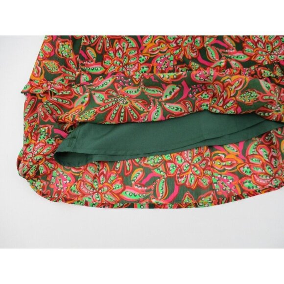 J Crew Womens Skirt Small Multi Color Lined Pull On Ruffle Short Casual Preppy - Picture 4 of 11